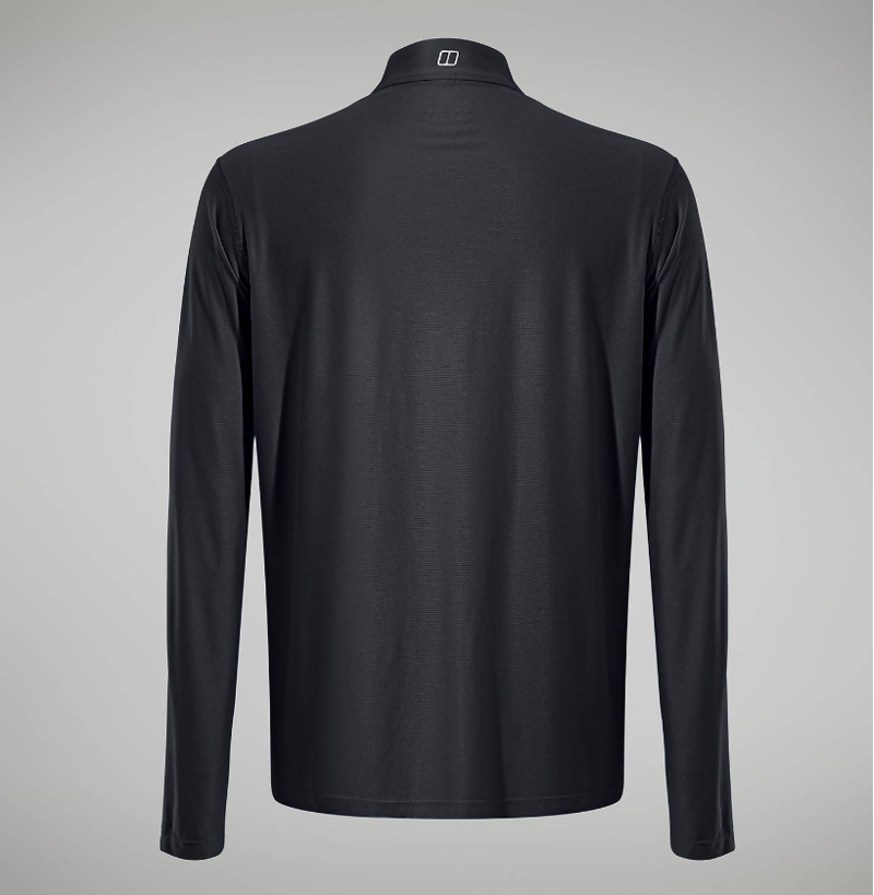Berghaus Men's 24/7 Tech Tee Long Sleeve Half Zip in Black-1